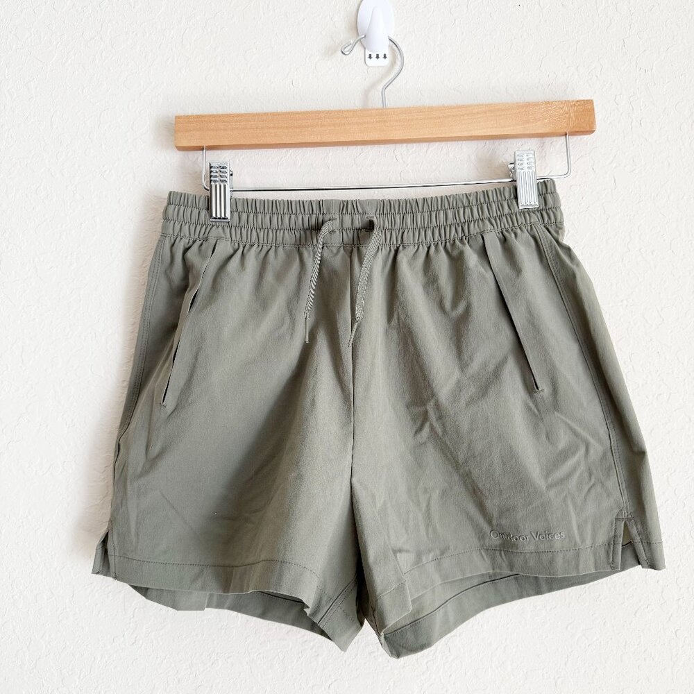 Outdoor Voices Green Drawstring Shorts Size XS